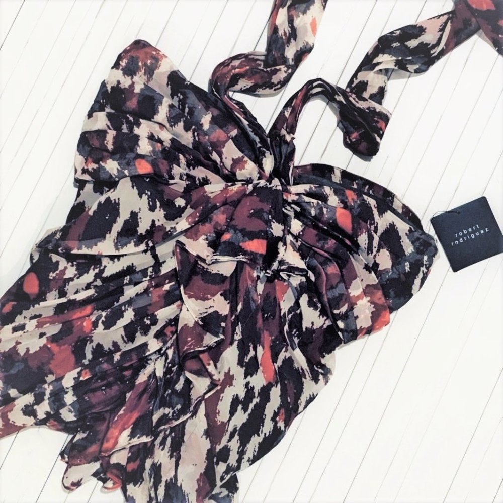 Robert Rodriguez • NWT Halter Top ~ Ruffles & Silk
